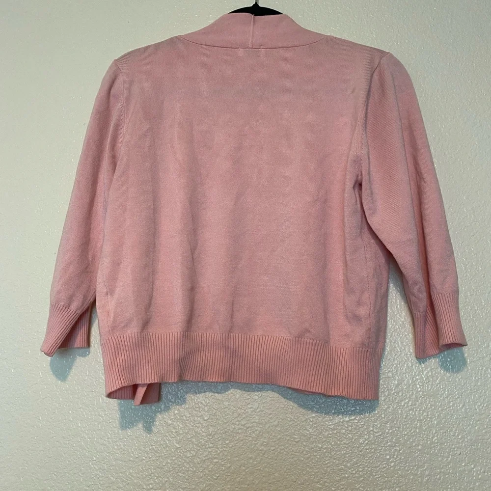 Cielo Soft Pink Open-Front Cardigan Size L